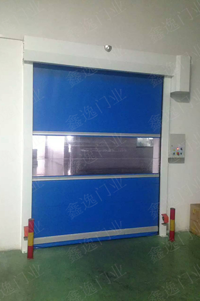 南平快速卷簾門，車間快速門，電動(dòng)升降門藍(lán)色pvc卷簾門